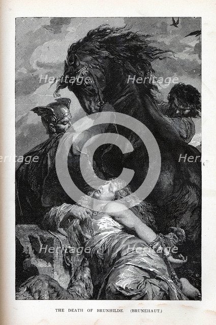 The Death of Brunhilde, (Brunehaut), 1882. Artist: Anonymous  