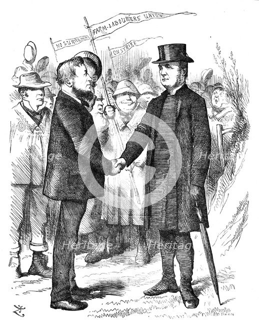 Joseph Arch (1826-1919), English agricultural worker, trade unionist and politician. Artist: John Tenniel