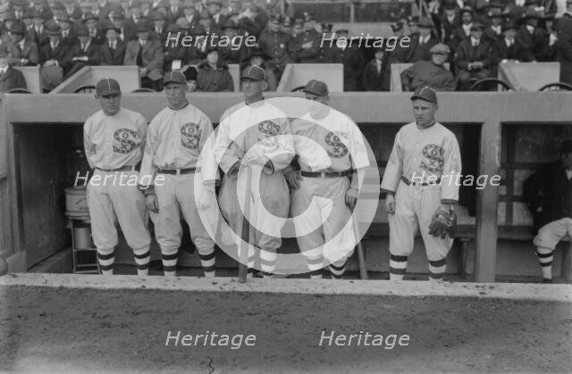 Eddie Murphy, John "Shano" Collins, Joe Jackson, Happy Felsch, and Nemo Leibold, Chicago AL..., 1917 Creator: Bain News Service.