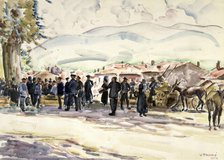 Market in the Pyrenees, 1934. Creator: Verner Thome.