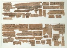 Papyri Fragments, Coptic, 7th century. Creator: Unknown.