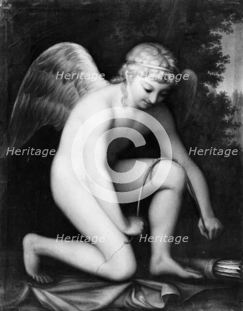 Cupid strings his bow, 1764-1790. Creator: Erik Pauelsen.