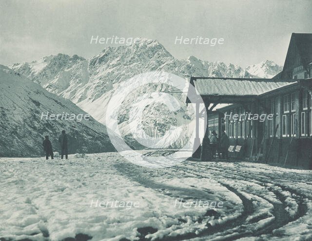Early morning, The Hermitage, Mt Cook district. From the album: Record Pictures of New Zealand,1920s Creator: Harry Moult.