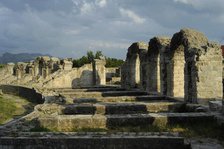 Partial view of the amphitheater ruins, ancient city of Salona, Solin, Croatia, 2018.  Creator: Unknown.