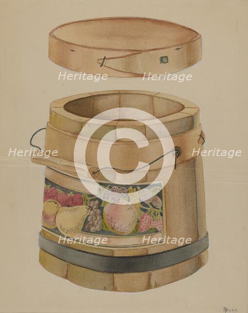 Wooden Jam Pail, c. 1936. Creator: Anthony Zuccarello.