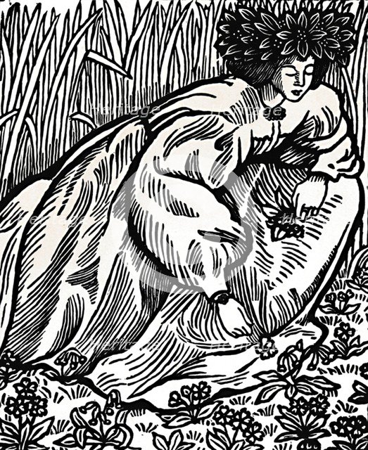 'The Poems of Ronsard. Original Woodcut', 1902, (1923). Artist: Lucien Pissarro.