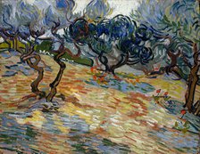 Olive Trees, 1889. Creator: Gogh, Vincent, van (1853-1890).