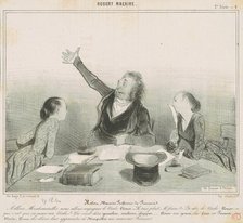 Robert Macaire professeur de français, 19th century. Creator: Honore Daumier.