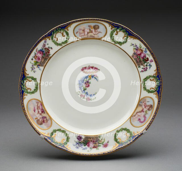 Plate from the Charlotte Louise Service, Sèvres, 1774. Creators: Sèvres Porcelain Manufactory, Joyau and Massy.