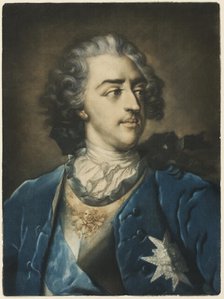 Portrait of Louis XV, 1739. Creator: Jacob Christoph Le Blon.