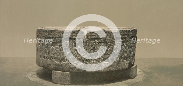 Aztec sacrificial stone, City of Mexico, between 1884 and 1900. Creator: William H. Jackson.