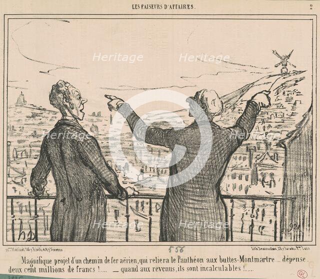 Magnifique projet ..., 19th century. Creator: Honore Daumier.
