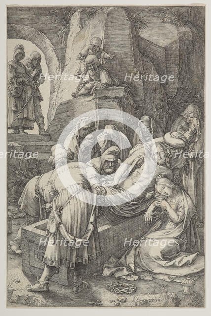 The Entombment, plate 11 from The Passion of Christ, 1596. Creator: Hendrik Goltzius.