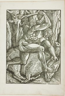 The Labors of Hercules: Hercules Subduing the Erymanthian Boar, c. 1528. Creator: Gabriel Salmon.