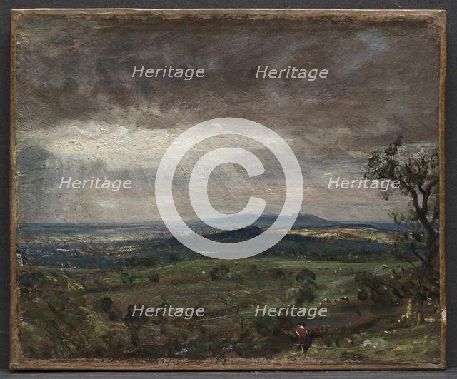 Hampstead Heath, Looking Toward Harrow, c. 1821. Creator: John Constable (British, 1776-1837).
