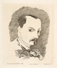 Self Portrait of Charles Baudelaire, pub. 1869. Creator: Charles Pierre Baudelaire (1821 - 1867).