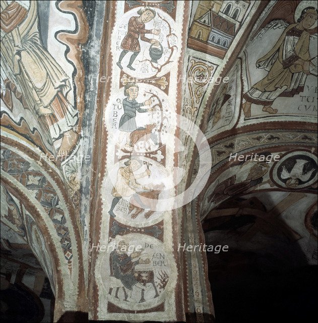 Paintings in the vaults of the Royal Pantheon in the Collegiate Church of San Isidoro de Leon.