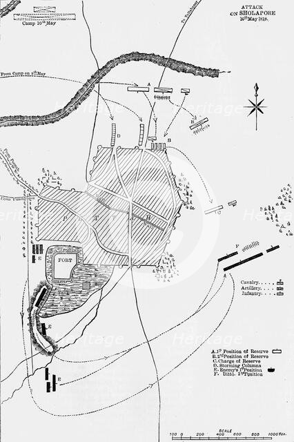 'Plan of the Attack on Sholapore', c1891. Creator: James Grant.