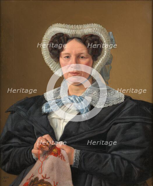 The Artist's Mother, Frederikke Eleonore Cathrine Rorbye, née Stockfleth, 1834. Creator: Martinus Rorbye.
