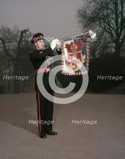 Student Band Master Parker of the Royal Military School of Music, 1952.  Creator: Arthur Charles Kirby Ware.