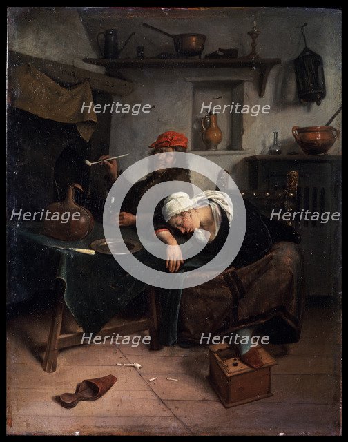 'The Idlers', c1660.  Artist: Jan Steen