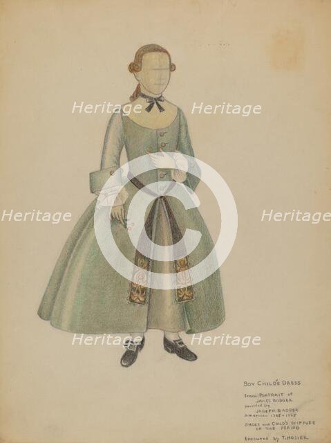 Boy's Dress, c. 1936. Creator: Tabea Hosier.