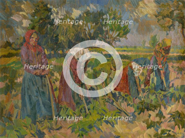 Heavy Weeding, 1924-1928. Creator: Gustav Mally.