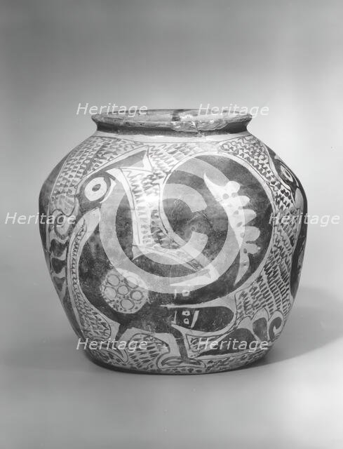 Jar Depicting Three Spirited Peacocks, Iraq, second half 10th century. Creator: Unknown.