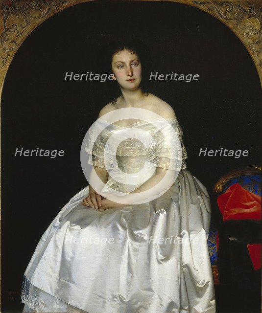 Portrait of Princess Maria Vasilyevna Vorontsova (1819-1894), 1851. Artist: Zaryanko, Sergei Konstantinovich (1818-1870)