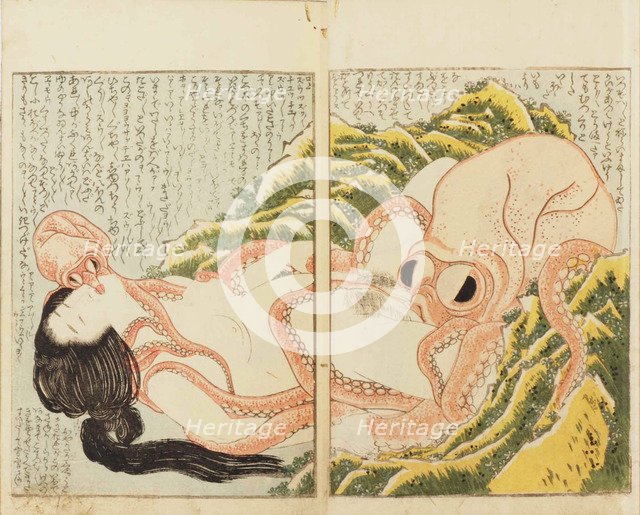 The Dream of the Fisherman's Wife. Artist: Hokusai, Katsushika (1760-1849)