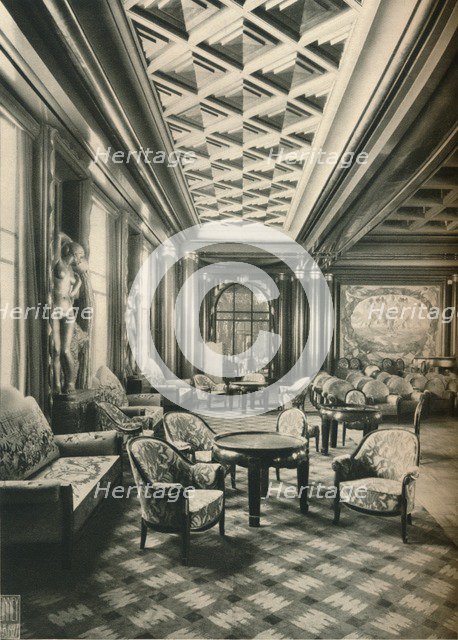 'S. S Ile de France, Grand Salon', c1927. Artist: Unknown.