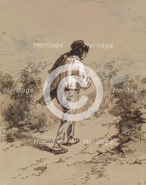 Man Walking, 1852-1866. Creator: Paul Gavarni.