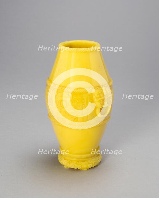 Archaistic Jar with Animal Mask Handles and Ogre Masks, Qing dynasty, second half of 18th century. Creator: Unknown.