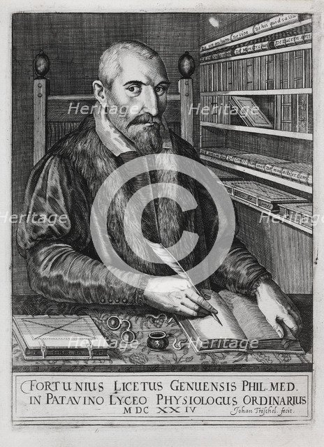 Portrait of Fortunio Liceti (1577–1657). Artist: Troschel, Johann (Hans), the Younger (1585-1628)