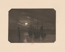 A Moonlit Harbor, 1890s. Creator: Norbert Goeneutte.