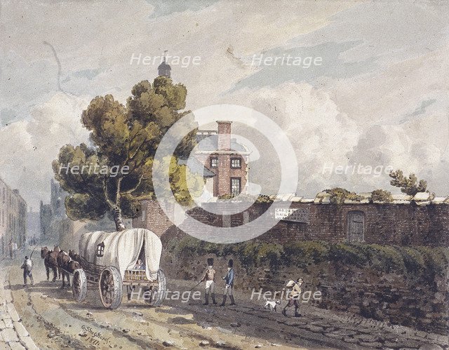 London Wall, London, 1811. Artist: George Shepherd