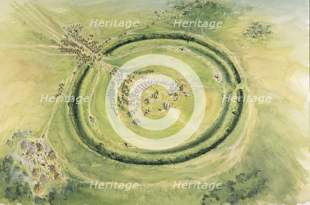 Stonehenge, Phase 3, c20th century BC, (c1990-2010). Artist: Mike Seaforth.