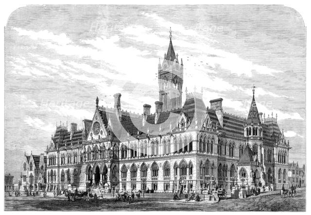 The new Assize Courts at Manchester, 1864. Creator: Mason Jackson.