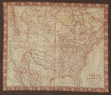 Map of North America (Handkerchief), Glasgow, 1811. Creator: Unknown.