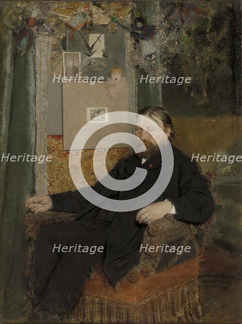 Portrait of the composer Peter Benoit (1834-1901), 1883. Creator: Van Beers, Jan (1852-1927).