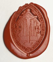 Seal impression: Christ's College, Brecon, c16th century. Creator: Unknown.