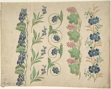 Designs for Embroidery, 19th century. Creator: Anon.