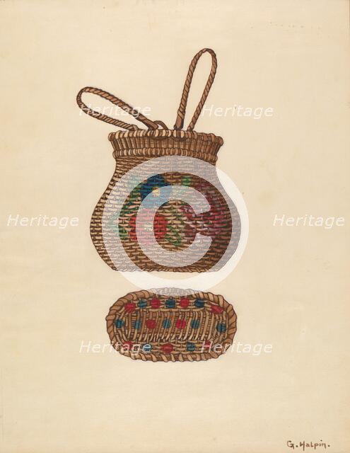 Miniature Basket, c. 1936. Creator: Grace Halpin.