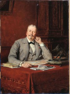 Portrait of Olympe Hériot (1833-1899), businessman, 1891. Creator: Theobald Chartran.