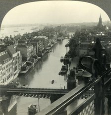 'Rotterdam, Netherlands - Southwest from the Witte House, Showing the River and Parallel Canal', c19 Creator: Unknown.