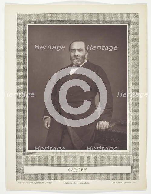 Sarcey, c. 1876. Creator: Franck.