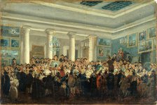 Public sale of paintings, c1785. Creator: Pierre-Antoine Demachy.