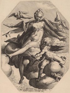 Venus and Cupid, c.1587. Creator: Jacob Matham.
