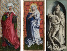 The Flémalle Panels: Saint Veronica, Virgin and Child, the Trinity, c1428-1430. Creator: Master of Flémalle;Robert Campin workshop.