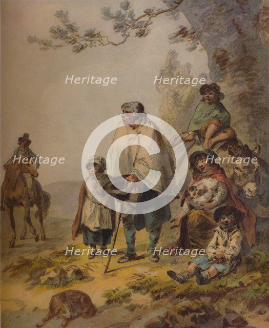 'Gipsy Beggars', c1795. Artist: Julius Caesar Ibbetson.